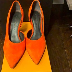 Sigerson Morrison orange heels size 7